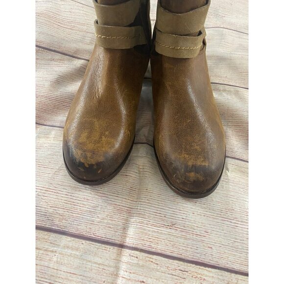 UGG Australia Women's Darcie Tall Riding Brown Distressed Boots - 7.5 - Picture 4 of 13